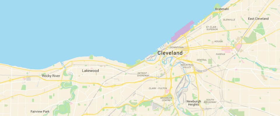 Cleveland Dumpster Rentals Service Area Map